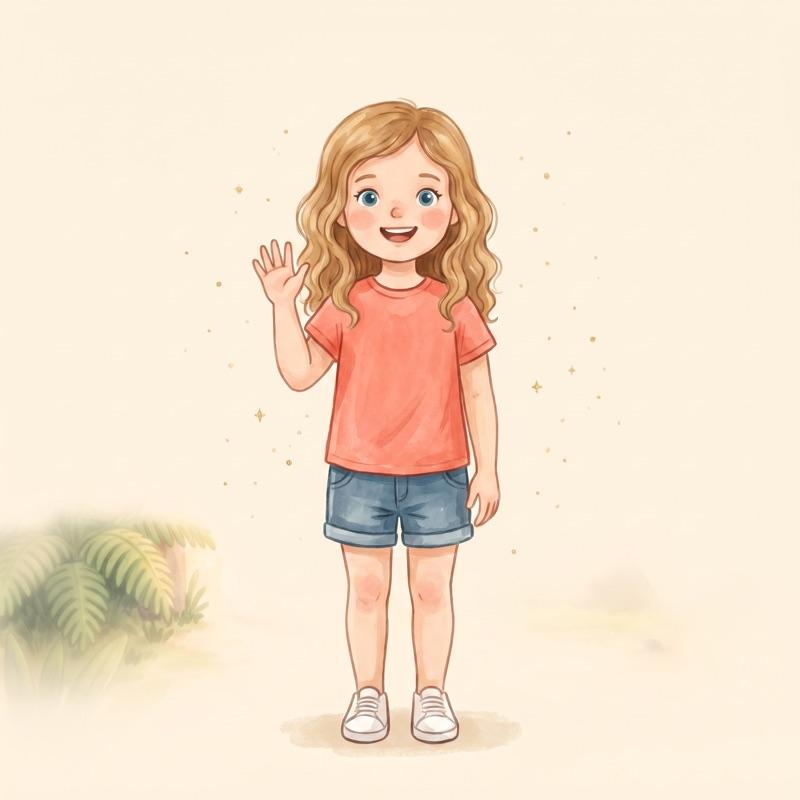 Lily as a storybook character